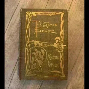 Rudyard Kipling The Seven Seas 1896 1st American Edition D. Appleton Antique